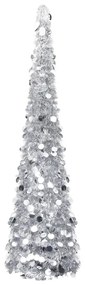 vidaXL Brad de crăciun artificial tip pop-up, argintiu, 180 cm, pet