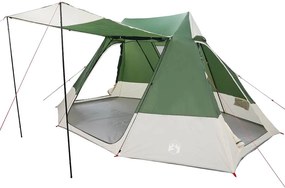 vidaXL Cort de Camping cu acoperiș Verde 482 x 360 x 227 cm tafta