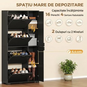 HOMCOM dulap pantofi înalt | Aosom Romania