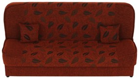 Canapea extensibilă, material textil cărămiziu/model, ASIA NEW