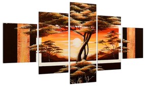 Tablou cu copaci în savana (125x70 cm), în 40 de alte dimensiuni noi