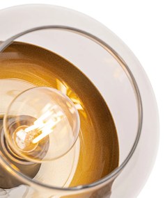 Spotlight de design negru cu auriu și sticlă fumurie - Kyan