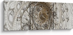 Tablou artei ornamentale (cu ceas) (90x30 cm)