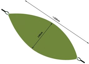 Hamac pentru exterior - hamac cu plasa de insecte - masliniu