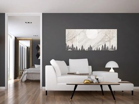 Tablou - Peisaj de iarnă (120x50 cm)