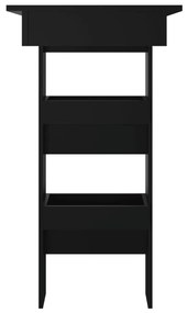Masa bar de perete, negru, 102x45x103,5 cm, lemn prelucrat 1, Negru