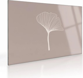 Tablou pe sticlă - Frunze bej N⁰5 (70x50 cm)