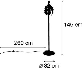 Lampă de podea vintage aurie 145 cm - Botanica