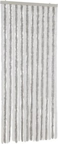 vidaXL Perdea pentru insecte, gri deschis și alb, 90x220 cm, chenille