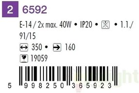 Lustra, Plafonier cu 2 spoturi, finisaj maro, Soma 6592 RX