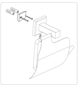 Suport de hârtie igienică Fala Quad Chrom,cu capac, 14 x 10 x 7 cm