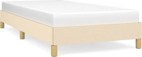 vidaXL Cadru de pat fără saltea, crem, 100x200 cm, textil
