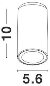 Spot aplicat tavan / plafon design modern minimalist GENER alb