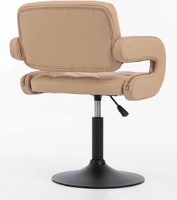 HR8403N Scaun Caramel Piele Ecologica Premium Soft cu Bază Neagră