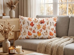Fata de perna din flanel LEAVES & STRIPES 50x70 cm, colorat