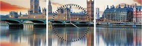 Tablou - Houses of Parliament din Londra (cu ceas) (90x30 cm)