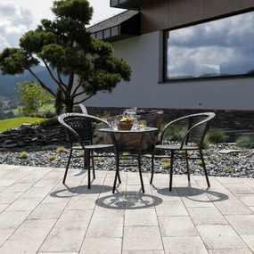 Set ratan de grădină 1+2, maro, LASAN