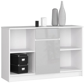 Comodă Briar (Alb + metalic lucios). 1069874