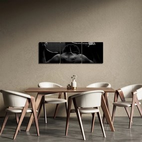 Tablou - Jucătorul de tenis (cu ceas) (90x30 cm)