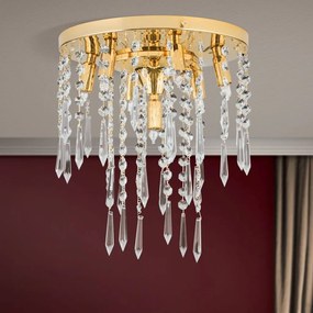 Plafoniera cu cristale PALME auriu 28cm