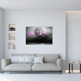 Tabloul cu bile roz (90x60 cm)
