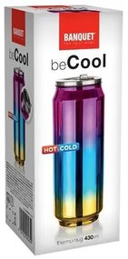 Termos Banquet BE COOL 430 ml, roz-albastru-auriu