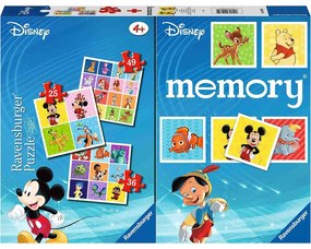 PUZZLE + JOC MEMORY PERSONAJE DISNEY, 25/36/49 PIESE - RAVENSBURGER (RVSPC20985)