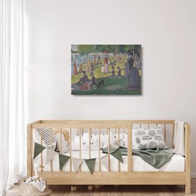 Tablou pe sticlă - Georges Seurat, A Sunday on La Grande Jatte, reproducere (70x50 cm)