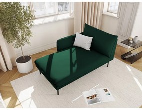 Șezlong verde închis cu tapițerie din catifea (cu colțar pe partea stângă ) Vienna – Cosmopolitan Design