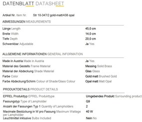 Aplica de perete sau tavan design modern OPALDESIGN 2L, auriu mat
