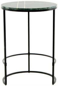 Masuta de cafea rotunda din marmura Louis 44.5x44.5x64 cm verde