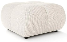 Taburet tapițat ALMADA 72x72 cm crem