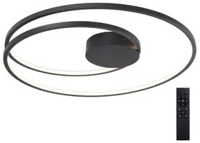 Brilagi - Plafonieră LED reglabilă TWISTER, 105 W, 230 V, Ø100 cm, neagră, cu telecomandă