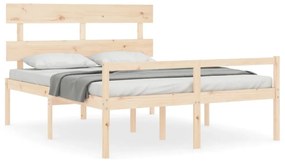3195361 vidaXL Cadru de pat senior cu tăblie, 160x200 cm, lemn masiv