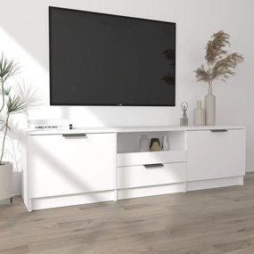 Comoda TV, alb, 140x35x40 cm, lemn prelucrat 1, Alb