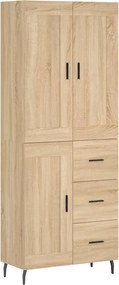 vidaXL Dulap înalt, stejar sonoma, 69,5x34x180 cm, lemn compozit