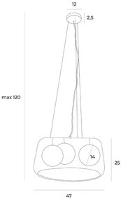 Lustra boho style design natural KOSHI II