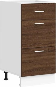 vidaXL Dulap inferior “Lyon” Stejar maro 40x46x81,5 cm Lemn prelucrat