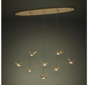 Lustră LED dimabilă pe cablu Eglo 390397 PARATEBUENO 8xLED/4,2W/230V auriu