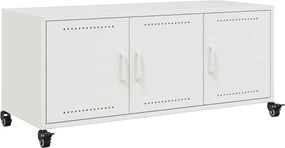 vidaXL Dulap TV, alb, 100,5x39x43,5 cm, oțel