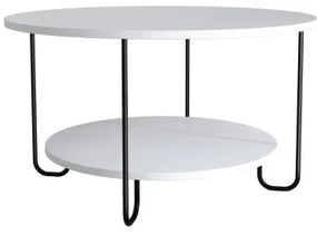 Măsuță de cafea CORRO 45x80 cm albă/neagră