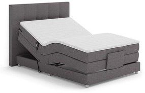 Pat electric reglabil, arcuri, gri, 120x200, MURKO NEW