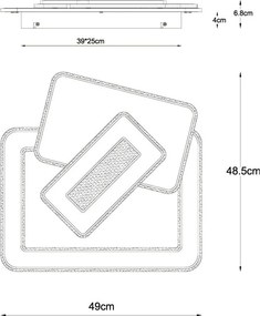 Plafoniera Smart LED CCT dimabila cu telecomanda KIQUE