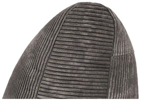 Fotoliu bean bag crem cu tapițerie din catifea reiată Seat Lounge – SLOWDOWN