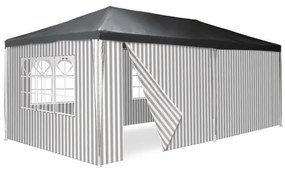 Cort de petrecere în grădină - 3 x 6 m, antracit + 6 laturi