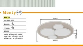 Lustra aplicata tavan design circular LED MONTY