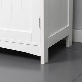 kleankin Mobilier Sub Lavoar Baie cu 2 Usi din MDF, 60x33x60cm, Gri si Alb | Aosom Ro