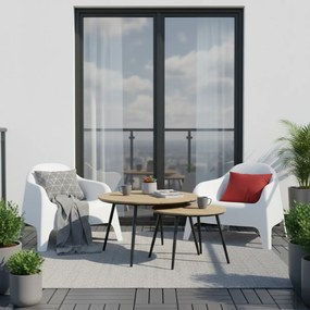 Scaun stivuibil, alb, plastic, SOKRA NEW