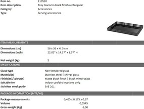 Tava design LUX Giacomo negru 110520 HZ