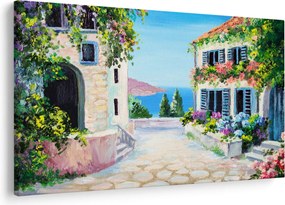 Tablou - Alee grecească, pictură în ulei (90x60 cm)